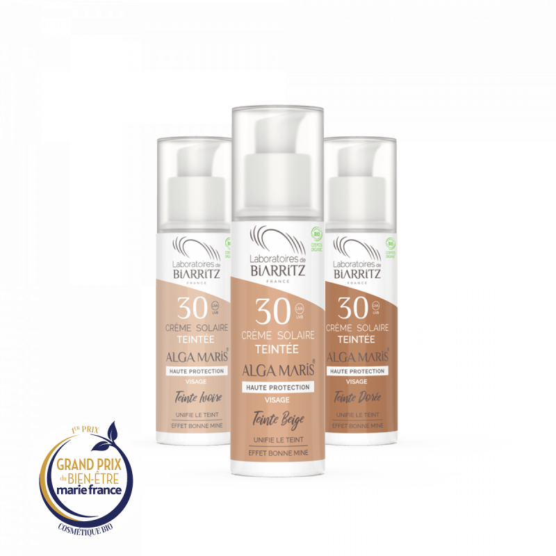 Laboratoire De Biarritz - Crema Solare Viso Colorata SPF30 - 02 Beige
